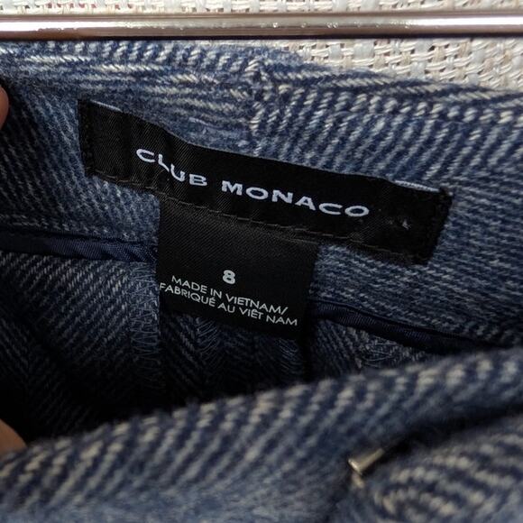Club Monaco Wool Blend Straight Leg Mid Rise Ankle Chino Pants, size 8 - Picture 3 of 9